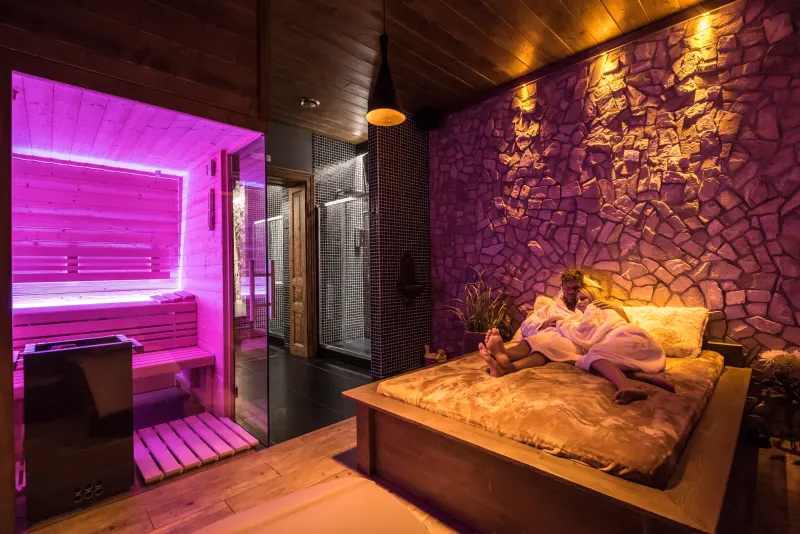 Wellness pokoj se saunou