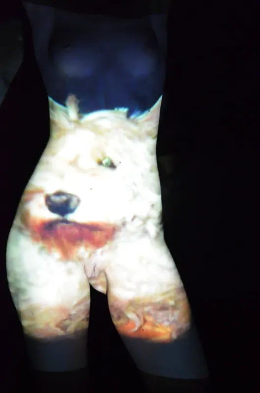Projekce fotografie na tělo